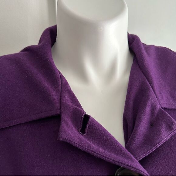 Purple Harvé Bernard Jacket/Cardigan, Size Large - Picture 8 of 8